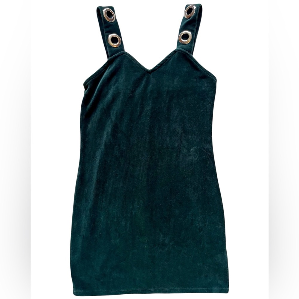 Wild Fable Green Velvet Mini Dress - Picture 2 of 3